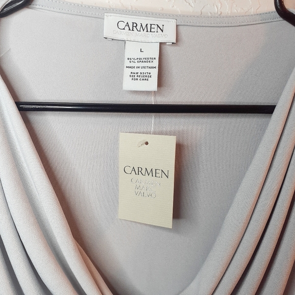 Carmen Marc Valvo 3/4" Sleeve Blouse - Picture 5 of 5